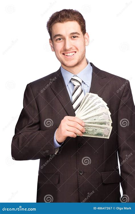 Man with money in suit stock image. Image of male, making - 48647267