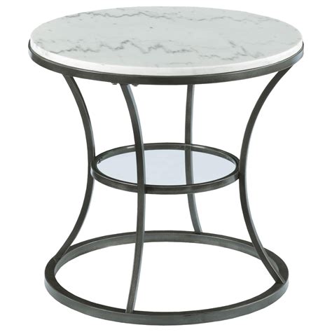 Impact Marble Top Round End Table by Hammary at Belfort Furniture ...