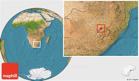 Satellite Location Map of FICKSBURG