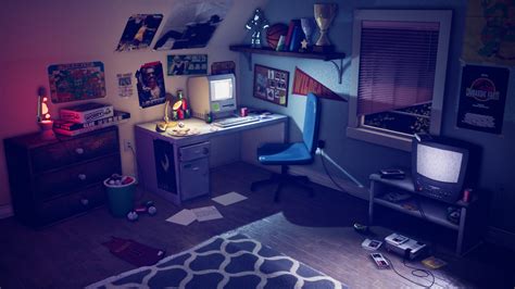 ArtStation - 90's Teen Boy's Bedroom