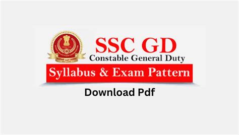 SSC GD Syllabus 2022 Check, SSC GD Constable Latest Syllabus Details ...