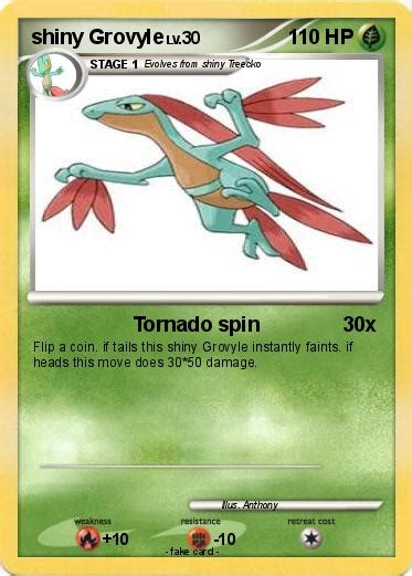 Pokémon shiny Grovyle - Tornado spin - My Pokemon Card