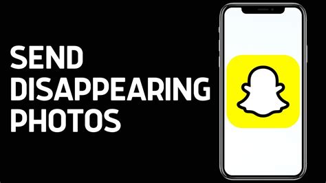 How To Send Disappearing Photos On Snapchat - YouTube