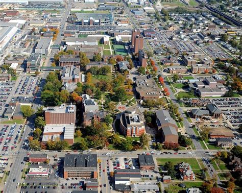 Marshall University Thundering Herd - low aerial of campus and stadium | Marshall university ...