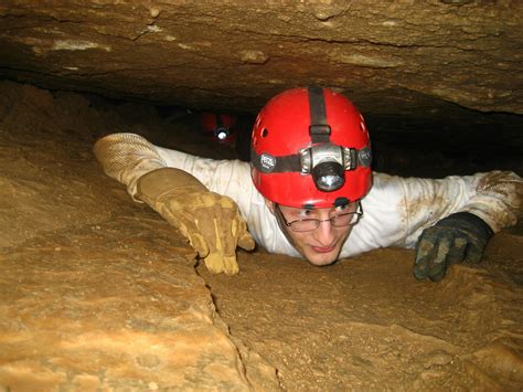 Crawling Caver - Marengo Cave, US National Landmark