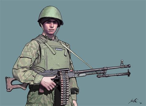 Russian Soldier Chechen War Digital Illustration - Etsy