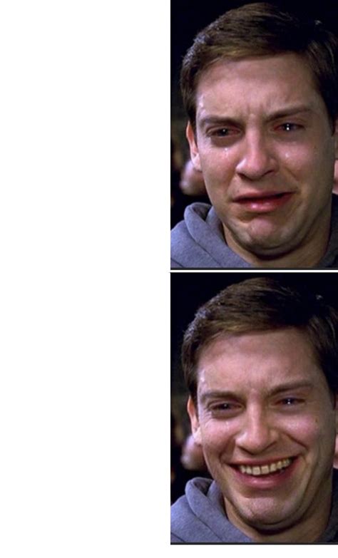 Peter Parker Cry vs Laugh Blank Template - Imgflip