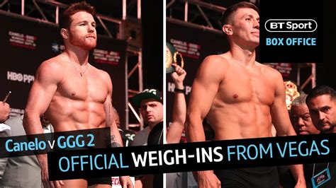 Canelo v GGG 2 official weigh-ins in full - YouTube