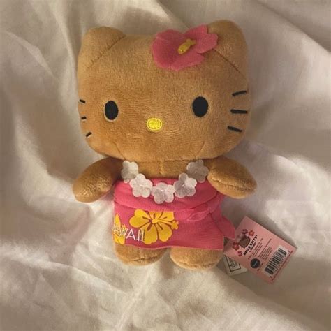 Adorable Hawaiian Hello Kitty Plush - Pink and Cuddly