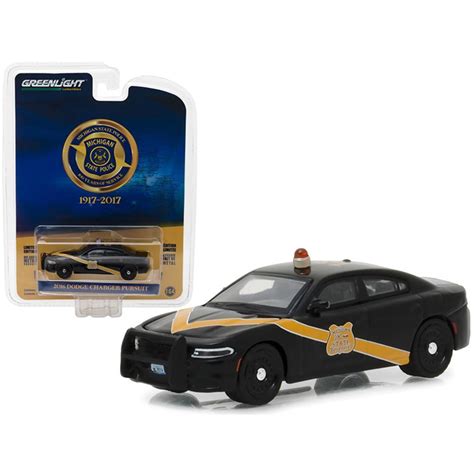 2016 Dodge Charger Police Pursuit Black with Yellow Stripe \Michigan State Police 100th ...