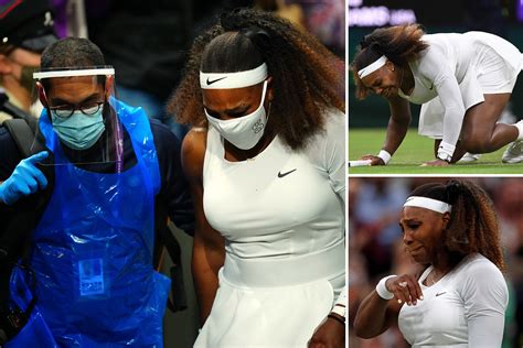 Serena Williams QUITS Wimbledon in tears as ankle injury forces first ...