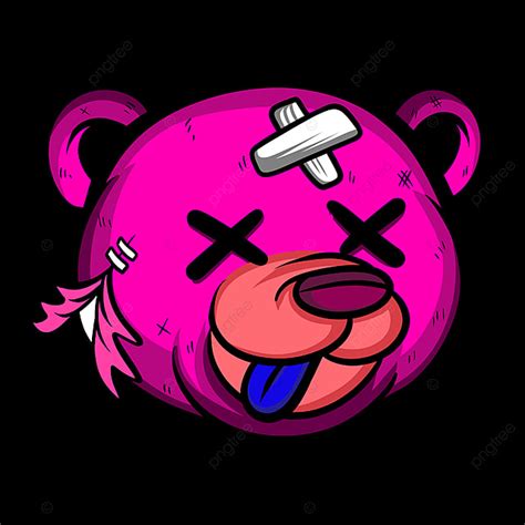 Dead Bear Cartoon PNG Transparent, Dead Bear Cartoon, Apparel Design, Apparel, Sticker Design ...