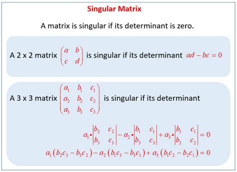 Singular Matrix (video lessons, examples and solutions)