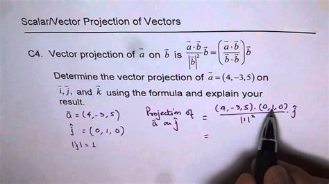 Projection of Vectors in Space R3 - YouTube