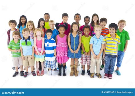 Group of Diverse Cute Children Stock Photo - Image of friendship ...