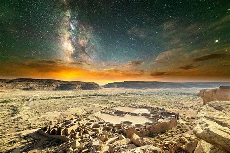 Nightsky at Chaco Canyon, National Historical Park,New Mexico. Some ...