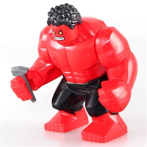 Marvel Red Hulk Avangers Minifigures Lego Compatible Toy