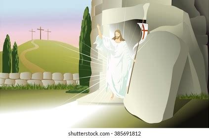 Resurrected Jesus Christ Stock Vector (Royalty Free) 385691812 | Shutterstock