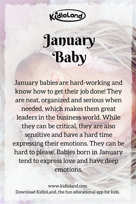 Secret of a January Baby! KidloLand reveals amazing personalities and qualities about January ...