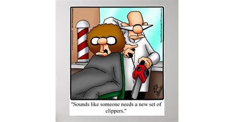 Funny Barbershop Humor Poster | Zazzle.nl