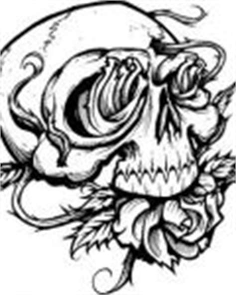 Skull with wings, roses and sword