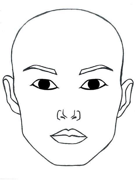 blank open eyes face to print and laminate or paint for menu master faces | Desenho de rosto ...