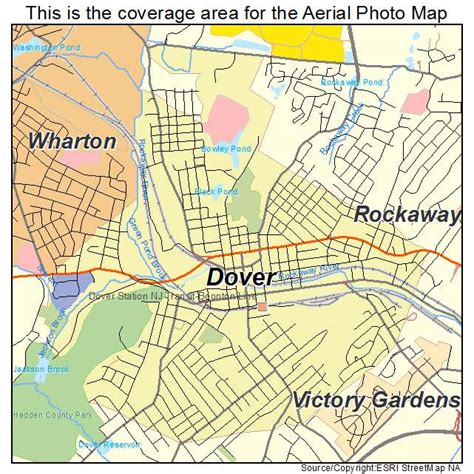 Aerial Photography Map of Dover, NJ New Jersey