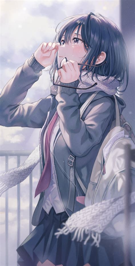 'Teary eyes' [Original] (2086x4096) : r/Animewallpaper