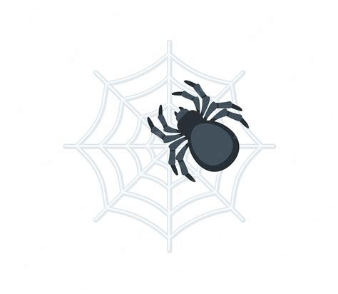 Premium Vector | Spider with spider web vector isolated icon. Emoji ...