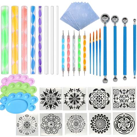 Buy FycoolerMandala Dotting Tools Painting Kit 41Pcs Pen Dotting Tools ...