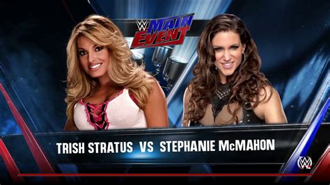 WWE 2K16 - Trish Stratus vs Stephanie Mcmahon (Dress match) - YouTube