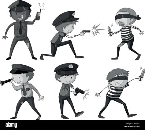 Thieves cartoon hi-res stock photography and images - Alamy