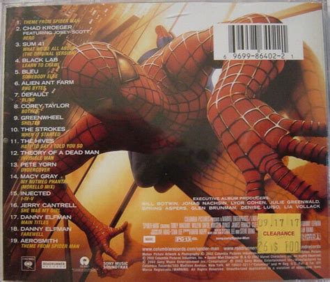 Spiderman Soundtrack CD 2002 Columbia Records CK 86402 3D | Etsy