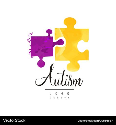 Creative logo for autism awareness day Royalty Free Vector