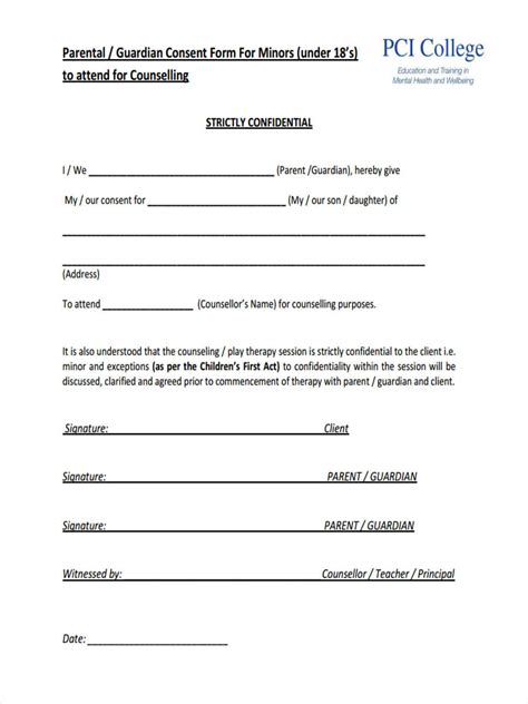 FREE 8+ Counseling Consent Forms in PDF | Ms Word