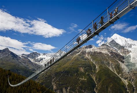 World's Longest Pedestrian Suspension Bridge Opens in Swiss Alps - NBC News