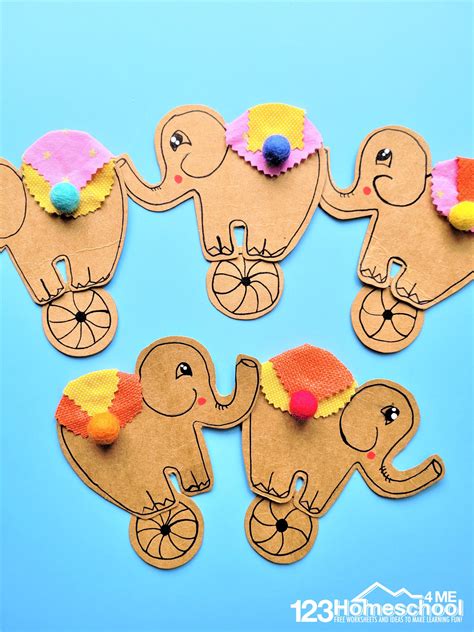 🐘 Decorated Circus Elephant Craft for Kids