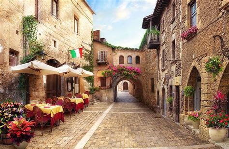 Wall Murals: Italian village | Landscape wall painting, Landscape walls, Custom murals