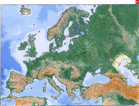 Mapa Europa Fisico Mudo Vicens Vives - Mapa Europa