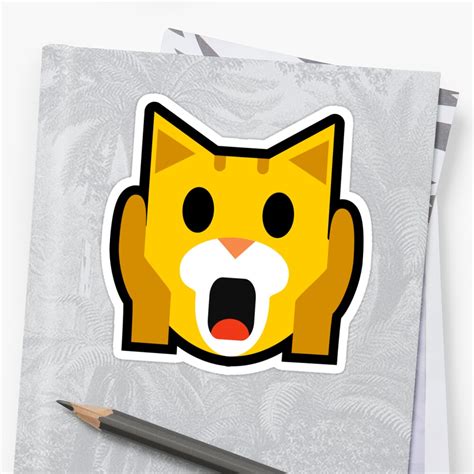 "Cat Scream Emoji" Sticker by Feelklin | Redbubble