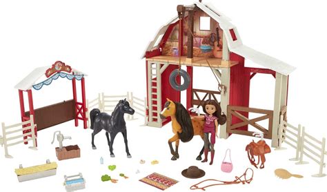 Buy Spirit Untamed Barn Toy Playset with Lucky Doll, Spirit Color ...