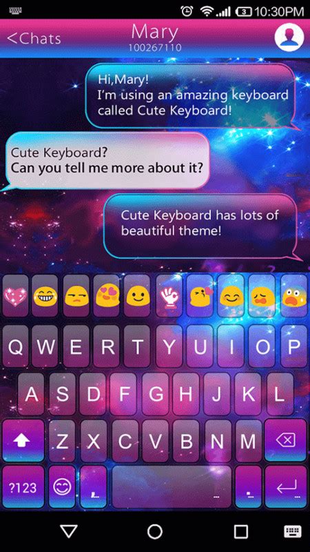 Color Galaxy Emoji Keyboard Free Android Keyboard download - Appraw