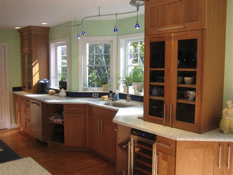 galley kitchen with bow window - Transitional - Kitchen - Portland ...