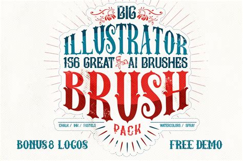 156 Illustrator Brush Pack + Bonus | Brushes ~ Creative Market