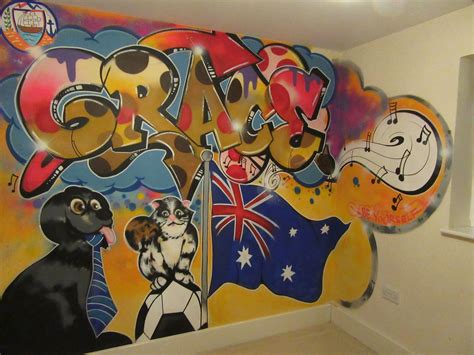 Bedroom Wall Graffiti Murals