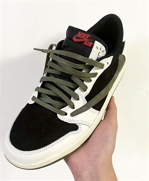 Travis Scott x Air Jordan 1 Low Femme 'Olive' Date de sortie DZ4137-106 ...