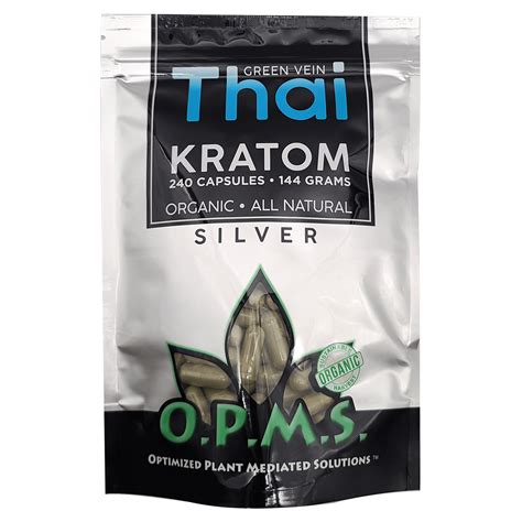 OPMS Kratom Capsules Bag Thai 144 Grams 240ct - Harvard Distributing