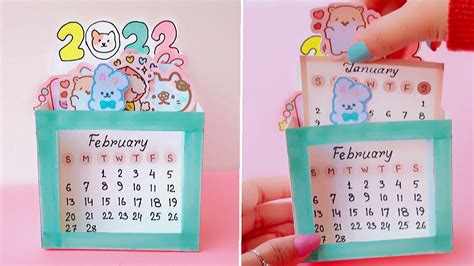 How to make New Year 2022 Calendar / DIY Calendar making at home / Handmade Craft Idea - YouTube