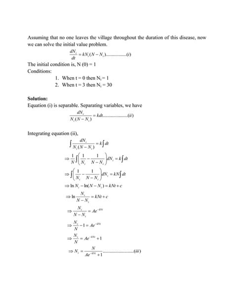 Application of Differential Equation