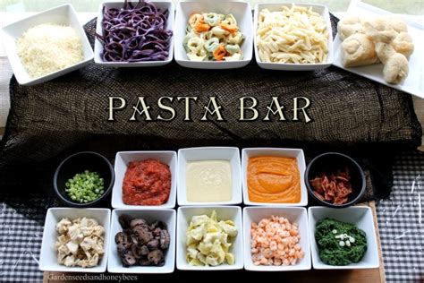 Pasta Bar - Garden Seeds and Honey Bees